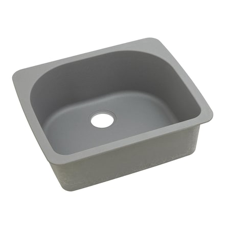 Elkay Quartz Classic 25 X 22 X 8-1/2 Single Bowl Top Mount Sink Greystone ELGS2522GS0